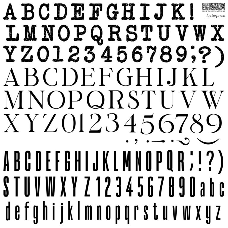 Letterpress 12x12 IOD Decor Stamp by Iron Orchid Designs