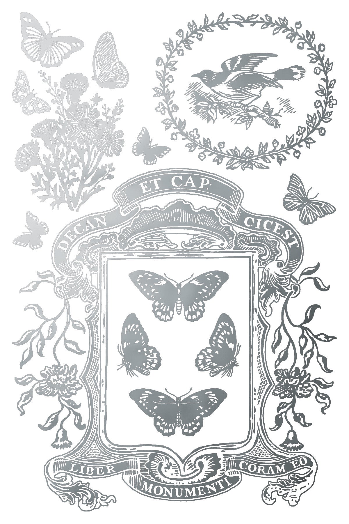 Papillon IOD Foil Transfer 8x12 Pad by Iron Orchid Designs