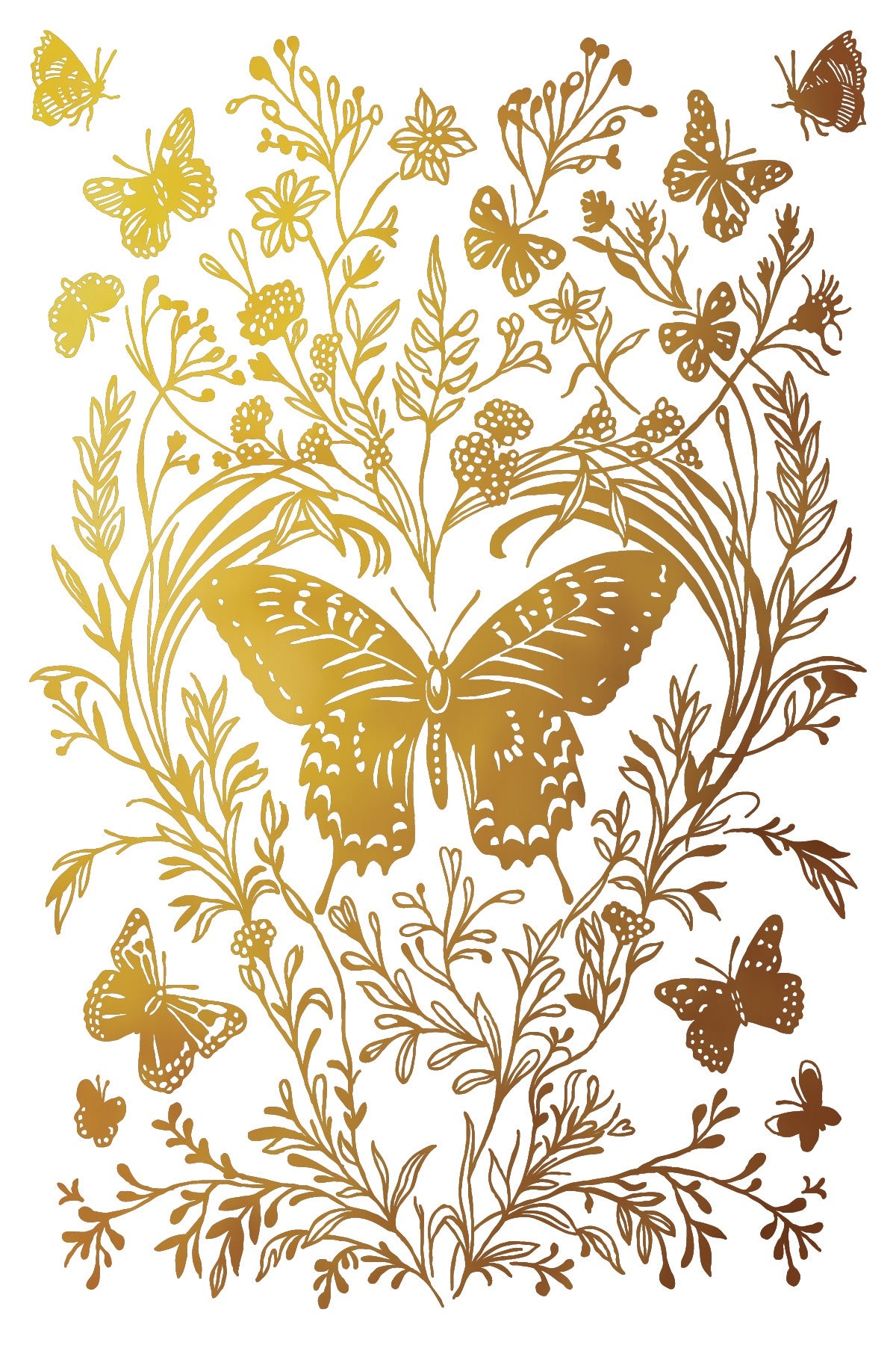 Papillon IOD Foil Transfer 8x12 Pad by Iron Orchid Designs