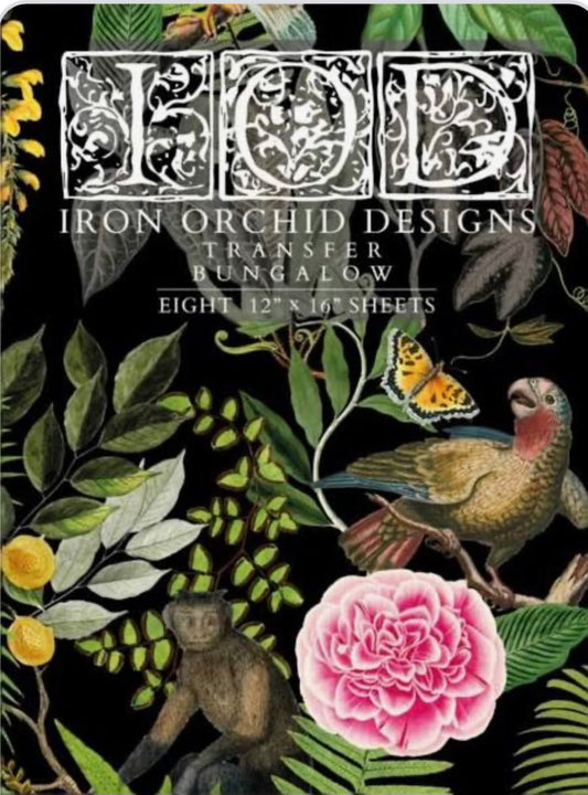 Bungalow IOD Transfer 12x16 Pad by Iron Orchid Designs