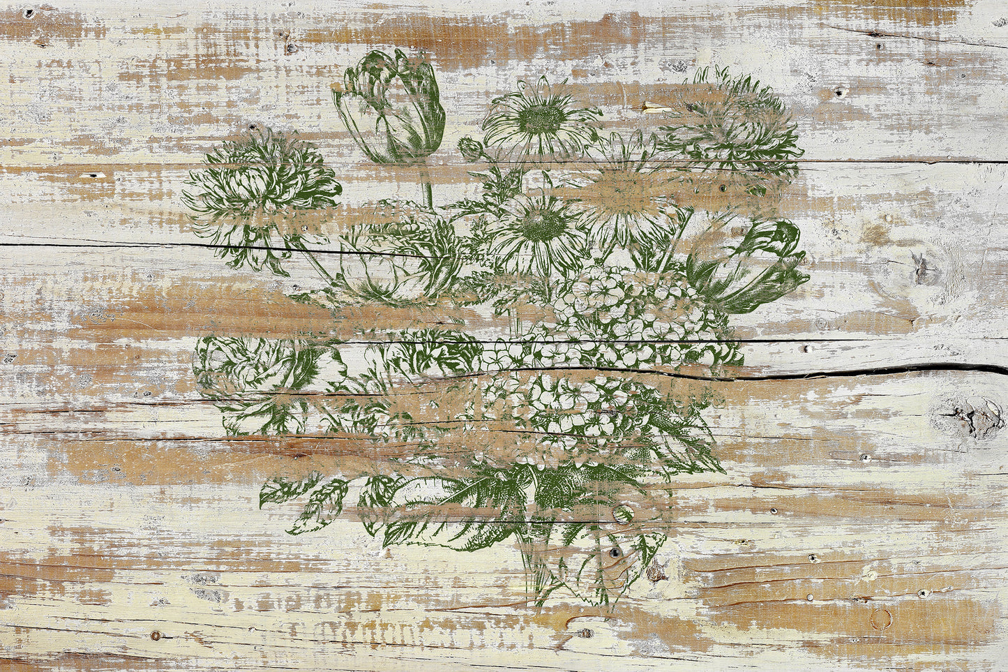 Garden Bouquet 12x12 IOD Decor Stamp by Iron Orchid Designs