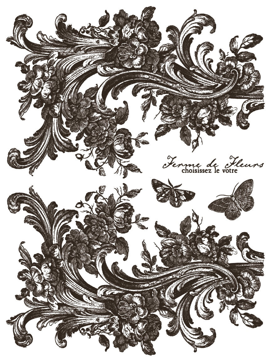 Hameau de la Reine IOD Paint Inlay 12x16 Pad by Iron Orchid Designs
