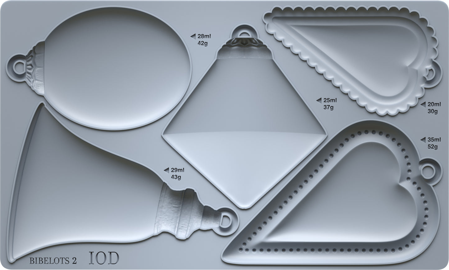 Bibelots 2 6x10 IOD Mould by Iron Orchid Designs