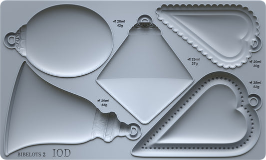 Bibelots 2 6x10 IOD Mould by Iron Orchid Designs