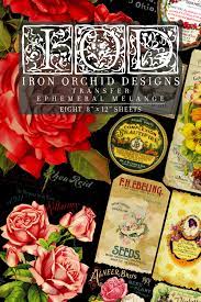 Ephemeral Melange IOD Transfer 8x12 Pad by Iron Orchid Designs
