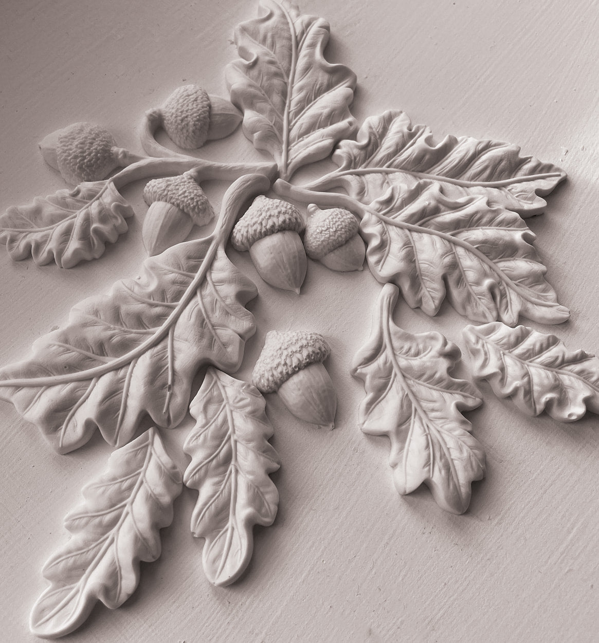 Oak Leaves & Acorns 6x10 IOD Mould by Iron Orchid Designs