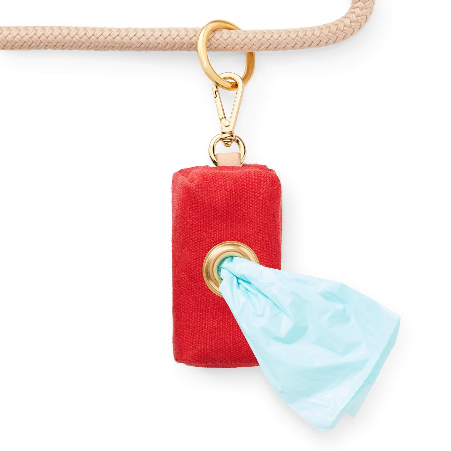 Ruby Waxed Canvas Waste Bag Holder by The Foggy Dog
