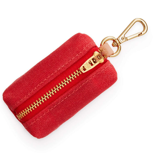 Ruby Waxed Canvas Waste Bag Holder by The Foggy Dog