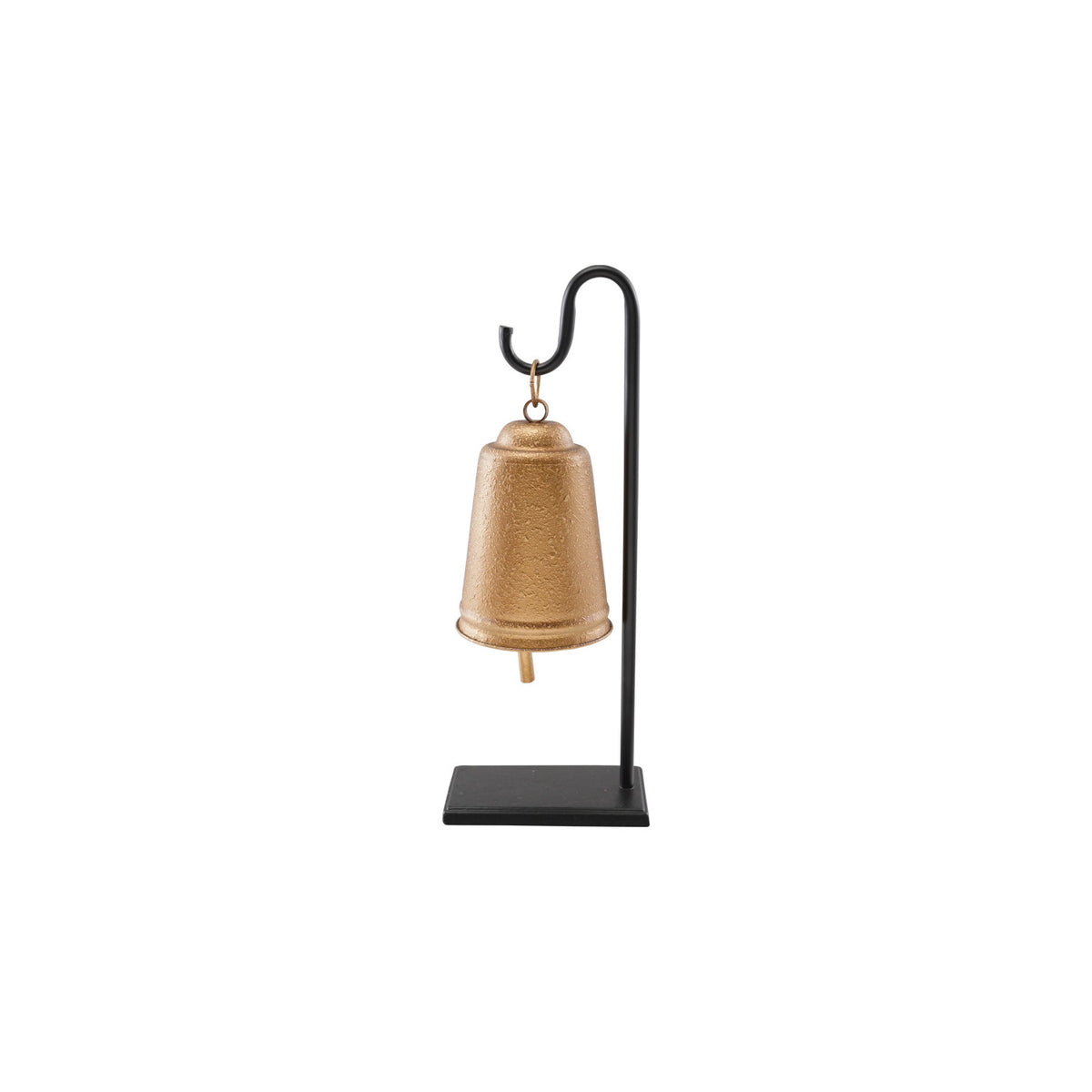 Antique Gold Bell with Black Metal Stand