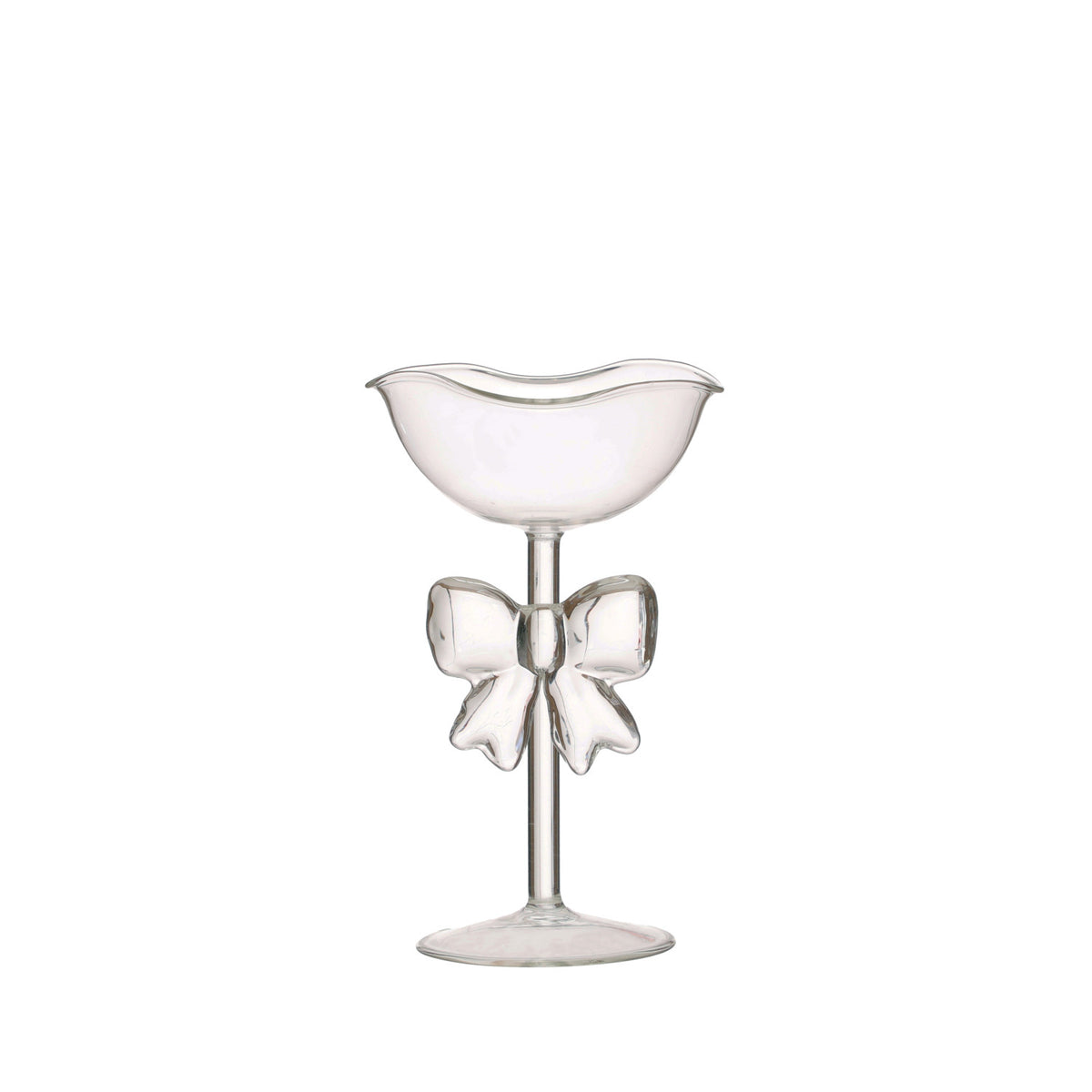 Glass Pedestal Bowl with Bow Detail